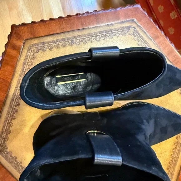 Rachel Zoe Black Suede Pearce Ankle Boots Size 9 Heel 2.5” MSRP $398 - Picture 9 of 11